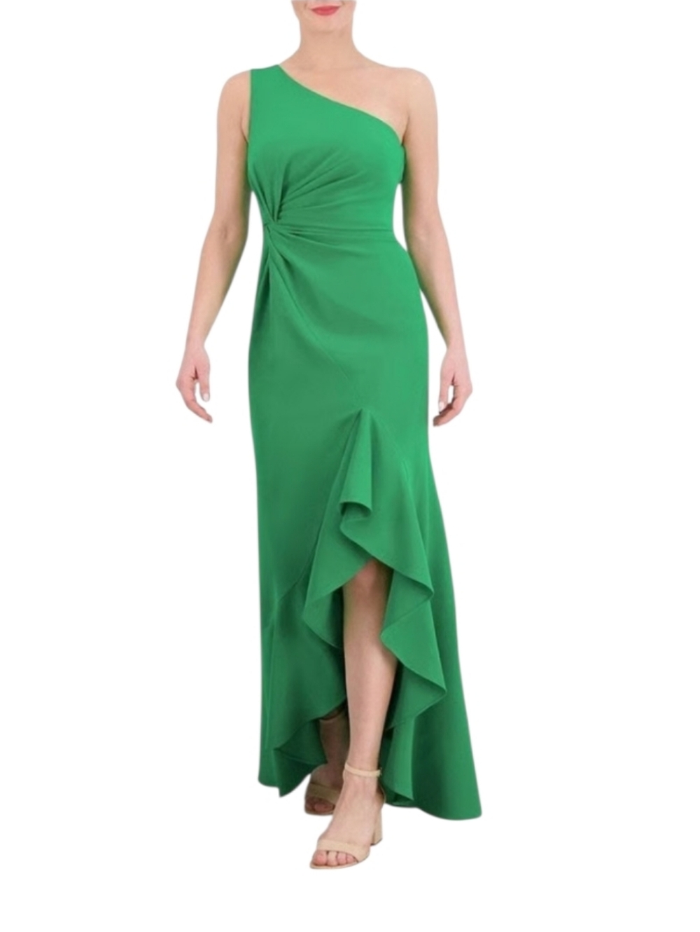 Vince Camuto Twist Waist Ruffle Dress